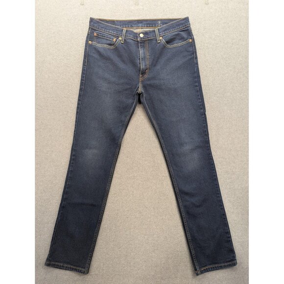 Levis 511 Jeans Mens 36x34 Blue Slim Fit Stretch Denim All Seasons Tech Zip Fly - Picture 1 of 15